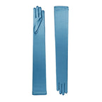Azure Satin Opera Gloves - Euphemia