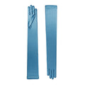 Azure Satin Opera Gloves - Euphemia