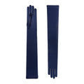 Midnight Blue Satin Opera Gloves - Euphemia