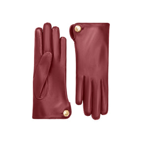 Françoise | Leather Glove with a Button Cuff Link