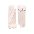 Giselle | Silk Glove with Bow - Blush Pink