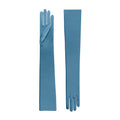 Azure Satin Opera Gloves - Hermione