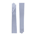 Silver Mist Satin Opera Gloves - Hermione