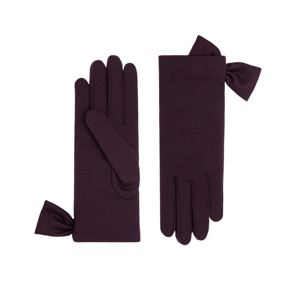 Imogen | Merino Wool Glove-Plum-Cornelia James