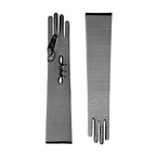 Issey | Tulle Opera Glove with Mousquetaire-Black-Cornelia James