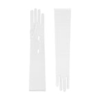 Issey | Tulle Opera Glove with Mousquetaire-White-Cornelia James