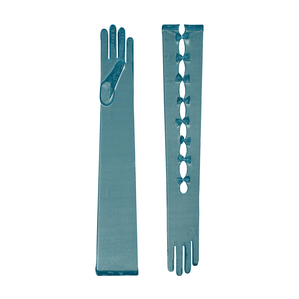 Jessica | Tulle Opera Glove-Teal-Cornelia James