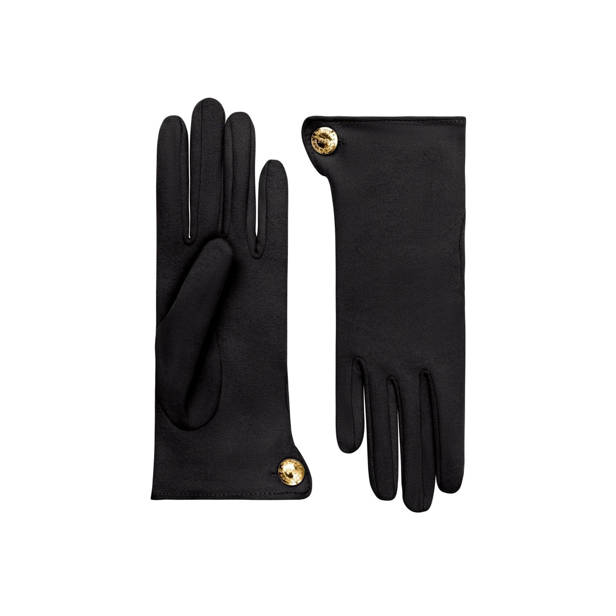 Leonora | Sueded Cotton Day Glove-Black-Cornelia James