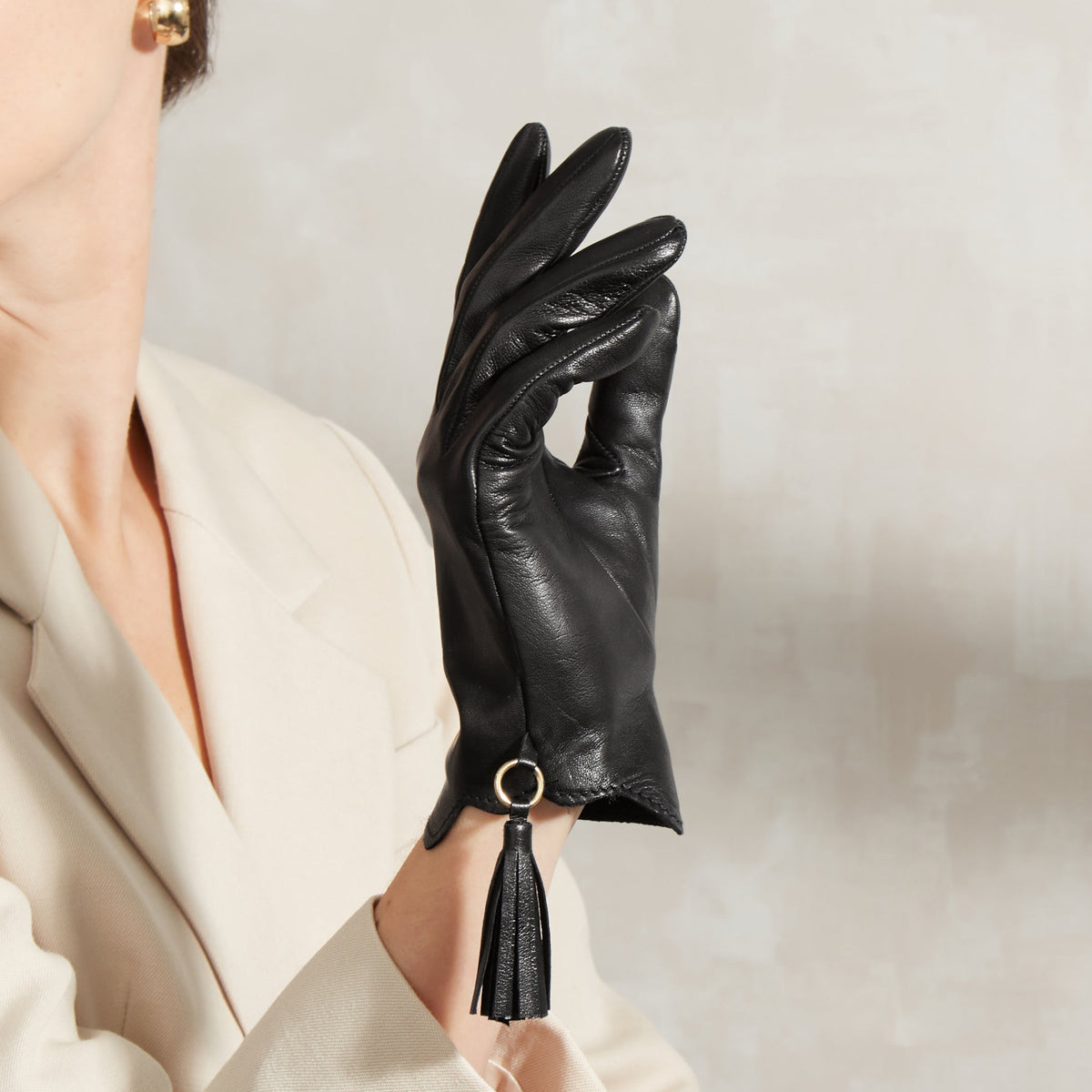 Manon Leather Glove Tassels