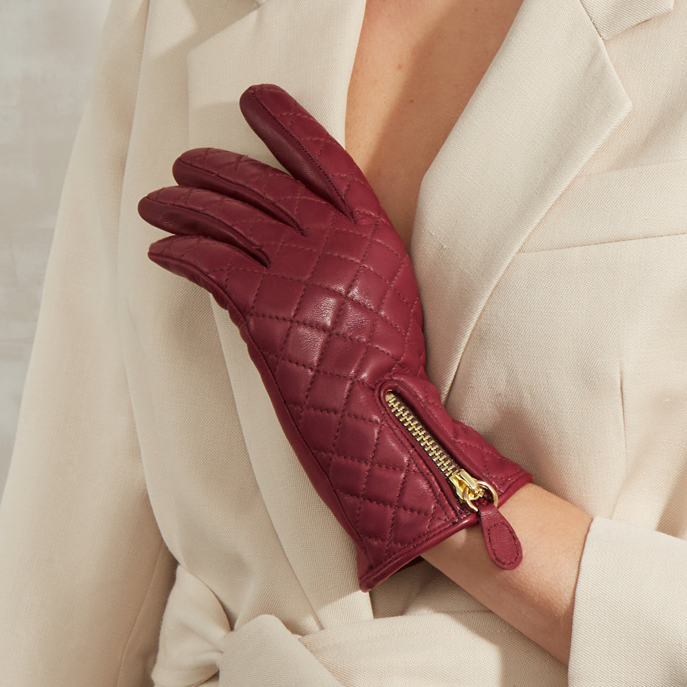 Leather Gloves with Cashmere Lining - Marie – Cornelia James