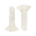 Ivory Satin Gloves - Melody