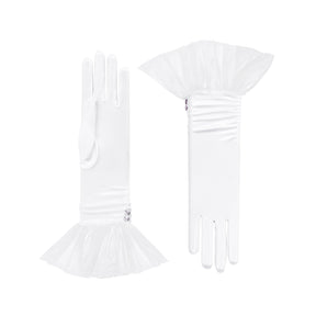 Melody | Satin Glove with Ballerina Tulle Cuff