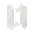 Mia | Silk Glove with Side Bow-White-Cornelia James