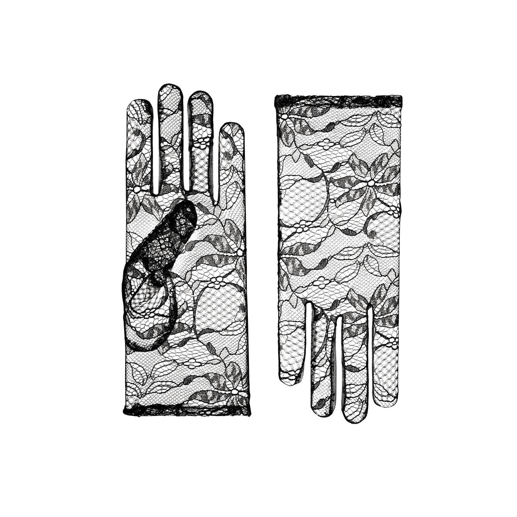 Nancy | Lace Glove-Black-Cornelia James