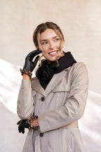 Natalie | Gant en cuir avec poignet imprimé animal