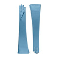 Gants d'opéra en satin bleu azur - Nicoletta
