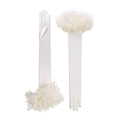 Pale Ivory Satin Opera Gloves - Ophelia