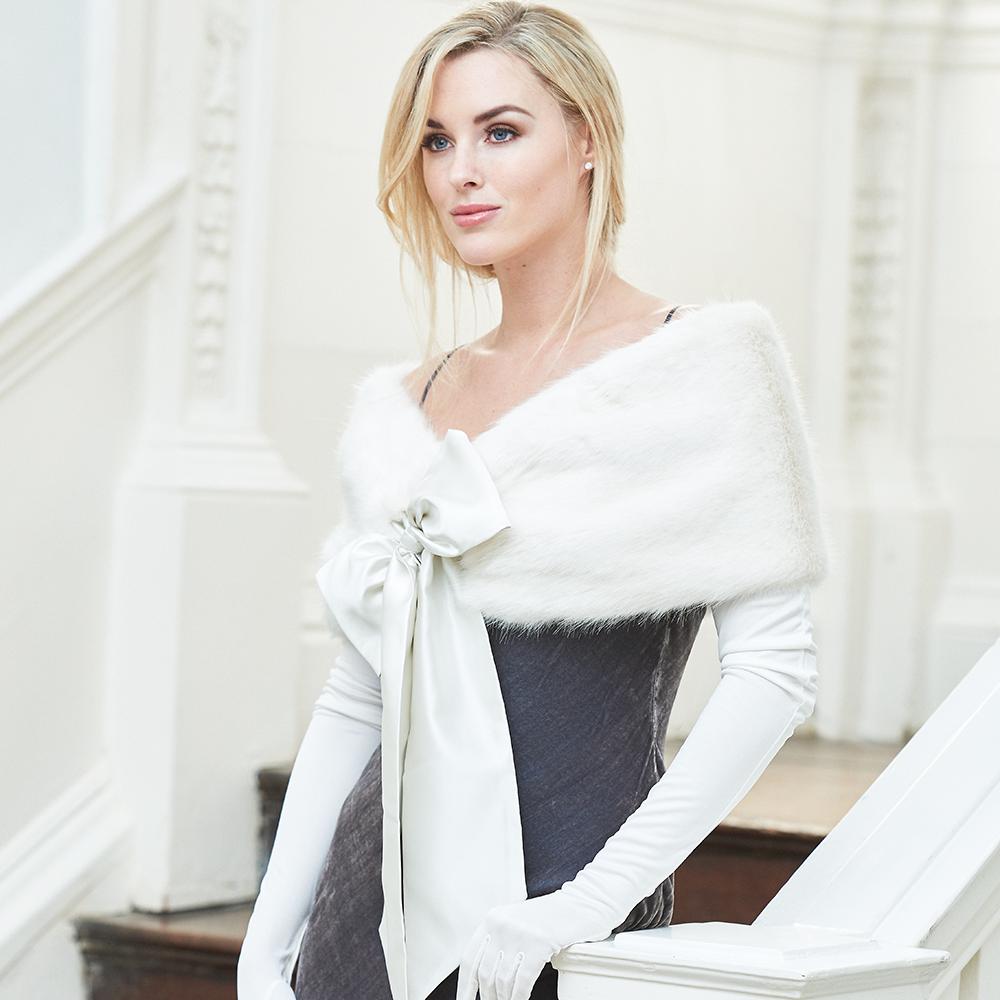 Paloma | Faux Fur Shrug-Cornelia James