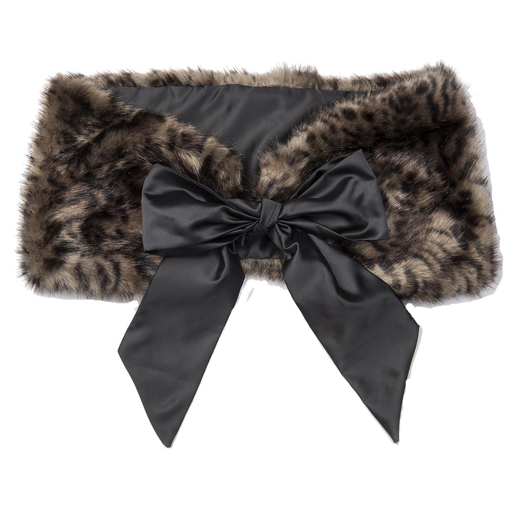 Paloma | Faux Fur Shrug-Animal Print-Cornelia James