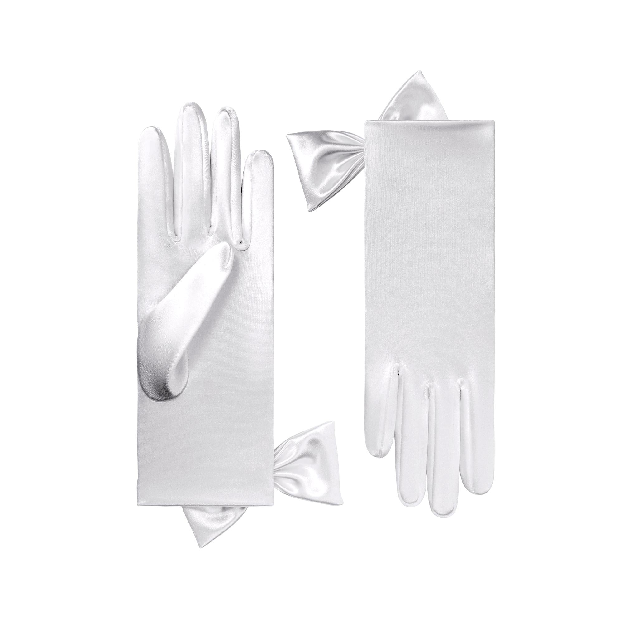 Pearl Short Satin Gloves - Penelope