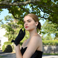 Black Short Satin Gloves - Penelope