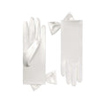 Pale Ivory Short Satin Gloves - Penelope