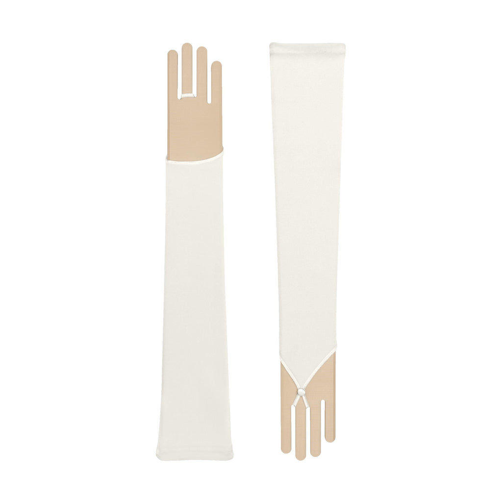 Philomena | Silk Fingerless Glove-Ivory-Cornelia James