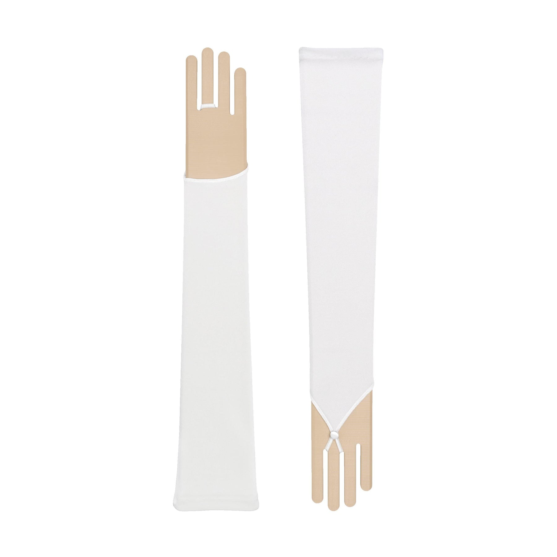 Philomena | Silk Fingerless Glove-White-Cornelia James