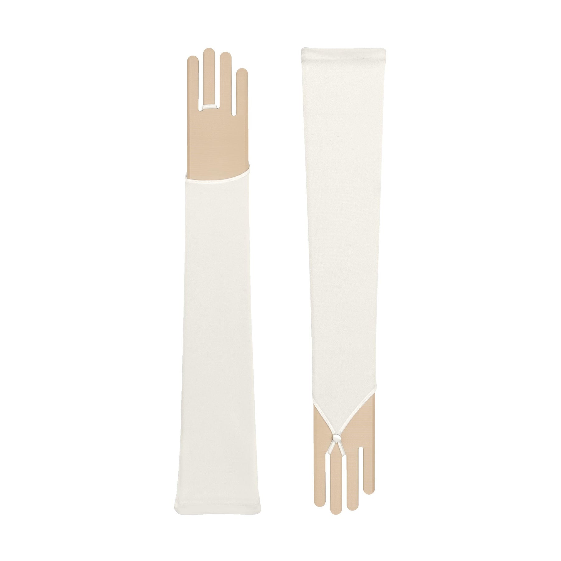 Philomena | Silk Fingerless Glove-Ivory-Cornelia James