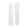Pale Ivory Satin Opera Gloves - Phoebe