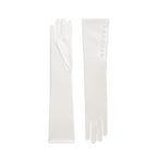 Pale Ivory Satin Opera Gloves - Phoebe