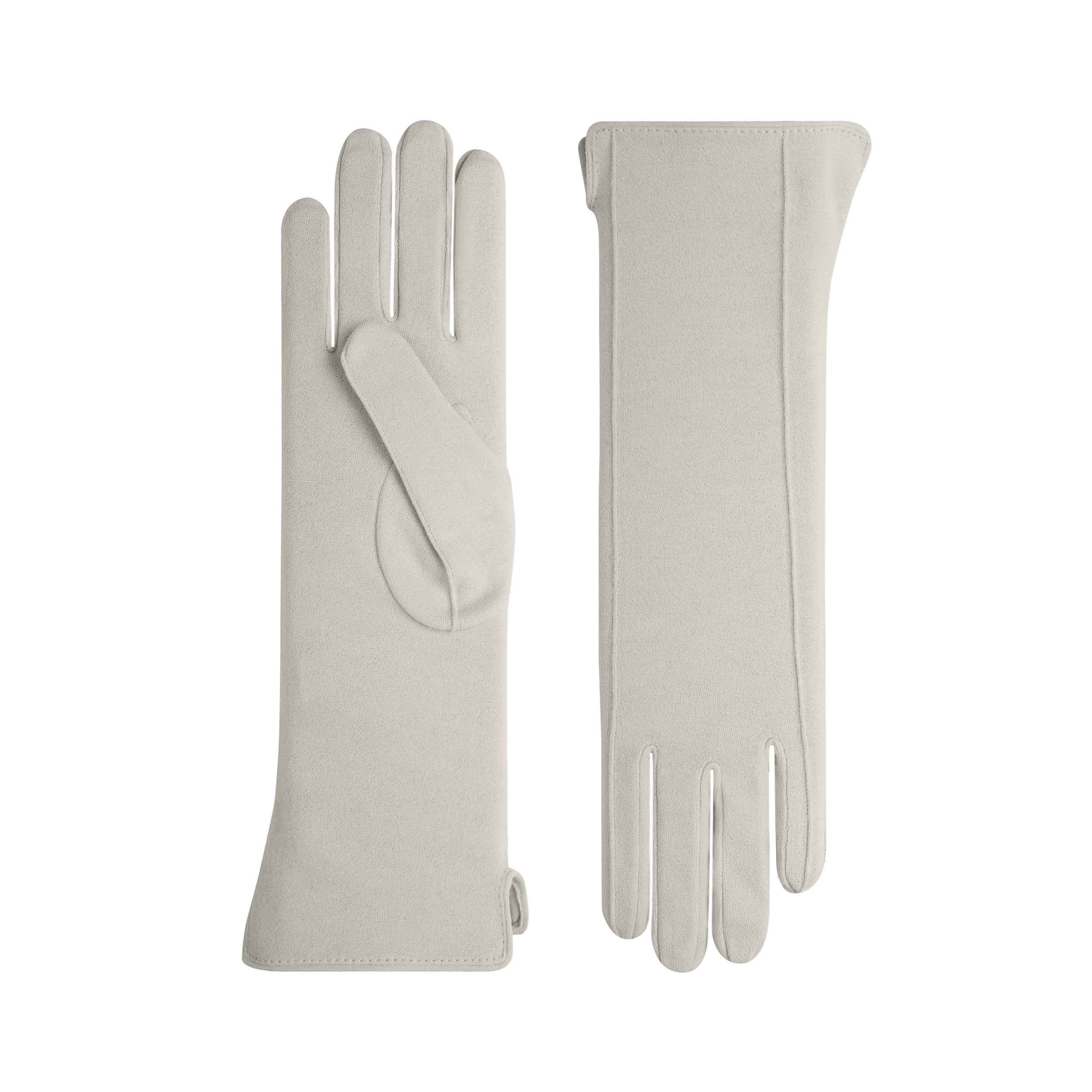 Regina Pure Supima Sueded Cotton Gloves - Parchment Bracelet Length Gloves