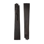 Séverine | Leather Opera Glove with Mousquetaire-Black-Cornelia James