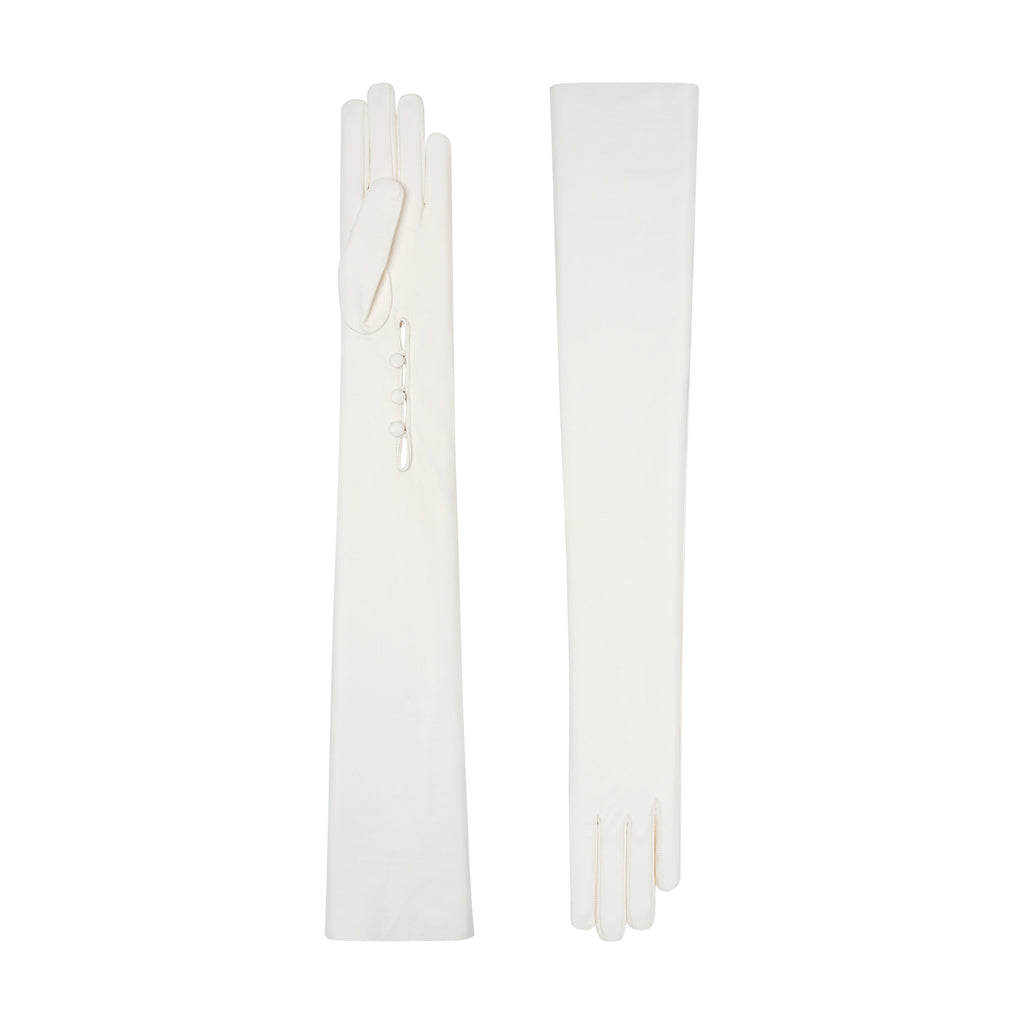 Séverine | Leather Opera Glove with Mousquetaire
