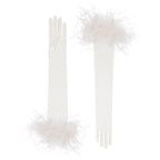 Sofia | Tulle Opera Glove-Ivory-Cornelia James