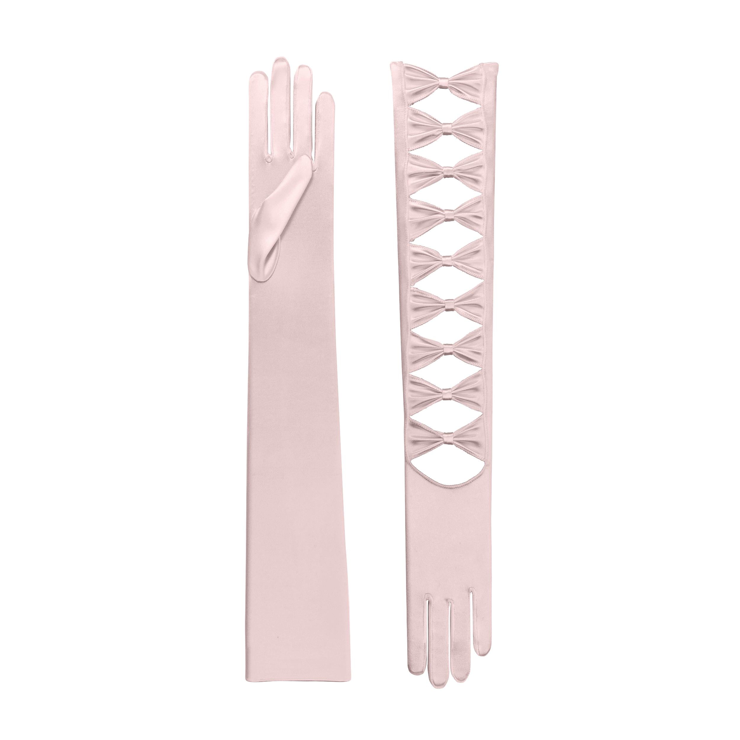 Thalia | Satin Opera Glove-Smokey Rose-Cornelia James