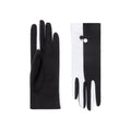 Camilla | Sueded Cotton Day Glove-Black / White-Cornelia James