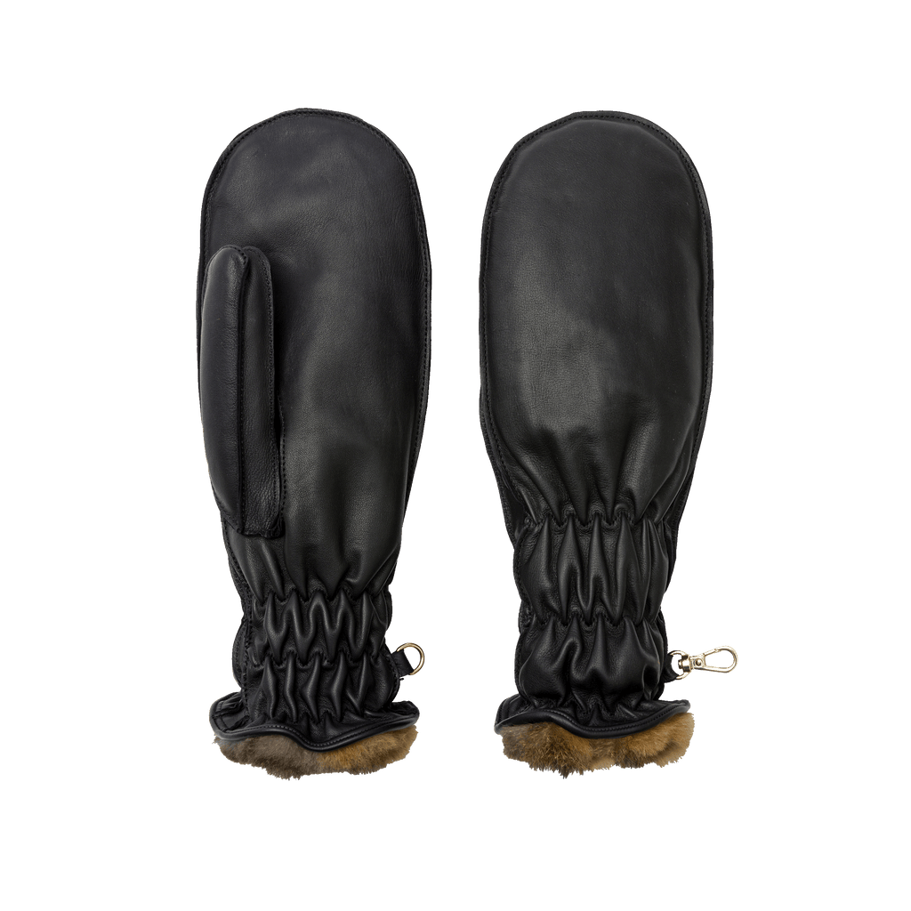 Chamois | Women's Ski Mitten-Black-Cornelia James