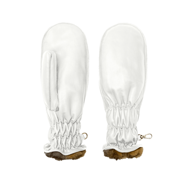Chamois | Women's Ski Mitten-White-Cornelia James