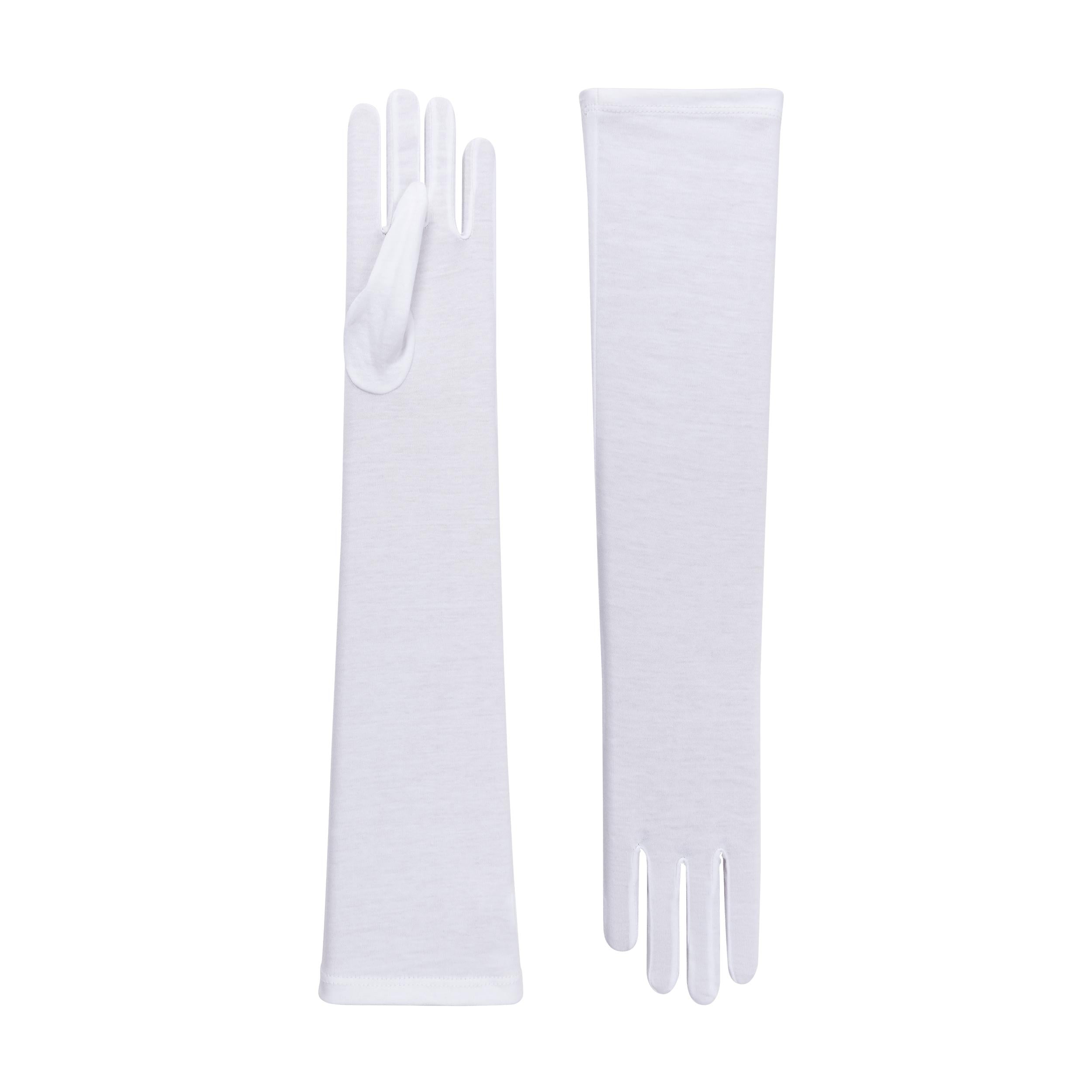 Henrietta | Cotton Opera Glove-White-Cornelia James