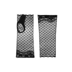 Zara | Fingerless Lace Glove-Black-Cornelia James